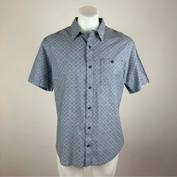 Travis Mathew Reverse-Patterned Button-Down Shirt - Picture 2 of 9